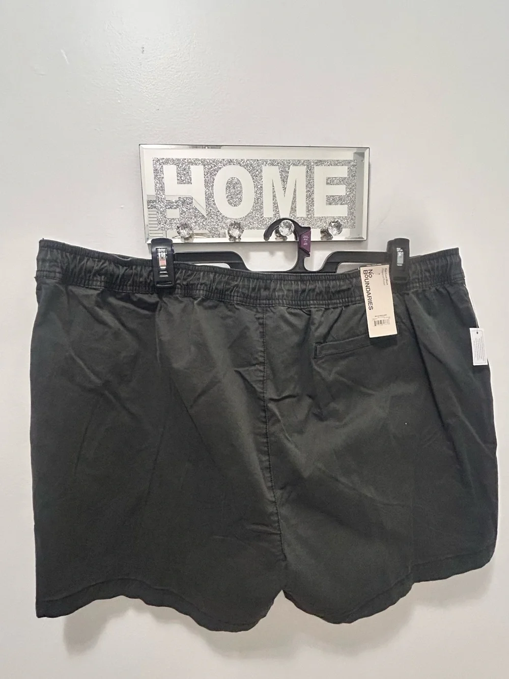 No Boundaries Men’s Black Drawstring Shorts 2XL NWT Cotton Beach